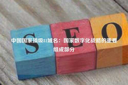 中国国家顶级81域名：国家数字化战略的重要组成部分
