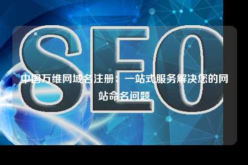 中国万维网域名注册：一站式服务解决您的网站命名问题
