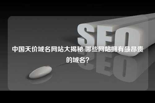 中国天价域名网站大揭秘:哪些网站拥有最昂贵的域名？