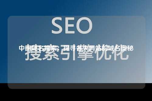 中国域名搜索：探寻各大网站的域名奥秘